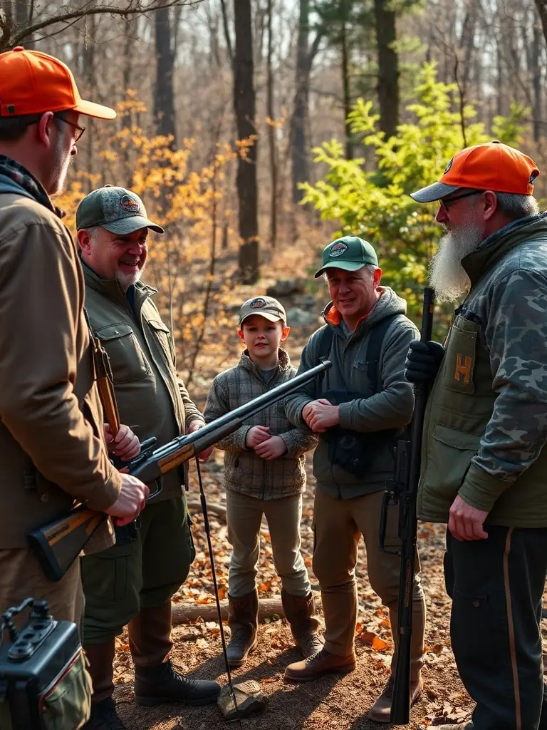 A picture of ACCAQ members leading an educational workshop on responsible hunting practices for local youth in Quillan.