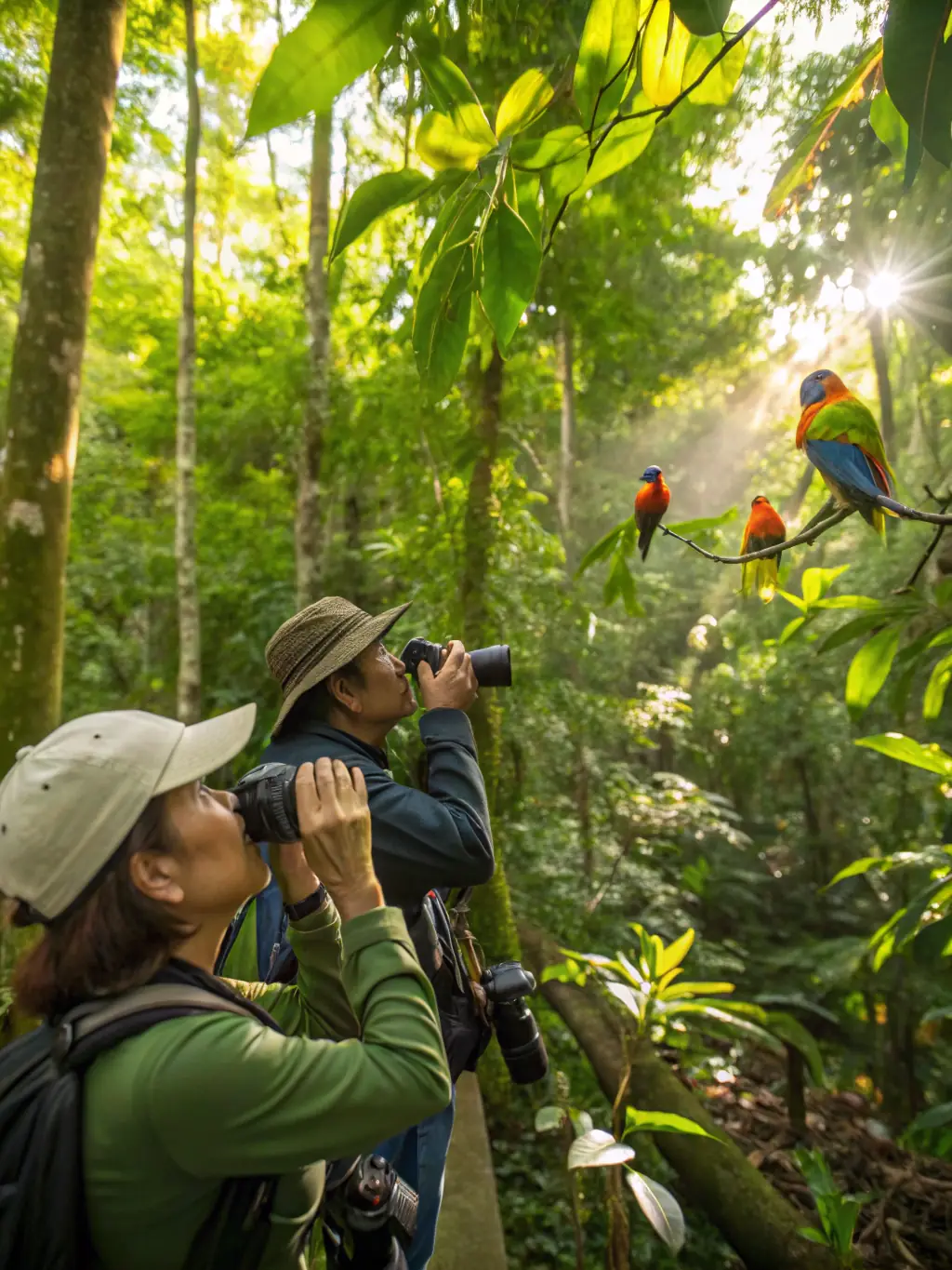 A photo of ACCAQ members conducting a wildlife census in the Quillan area, contributing to data collection for conservation planning.